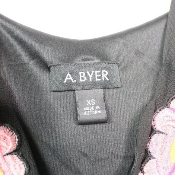 A. Byer Open Shoulder Floral Embellished D… - Picture 6 of 12